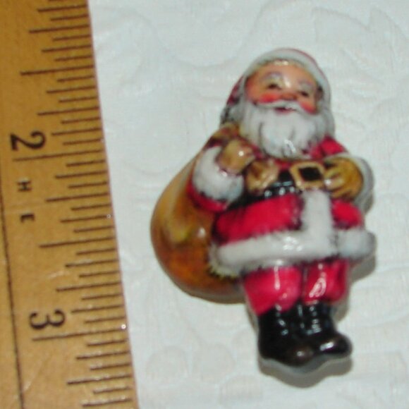 Vtg Hallmark Cards Santa Claus PIN/BROOCH, Christmas Holiday, Plastic F69 - Picture 2 of 7